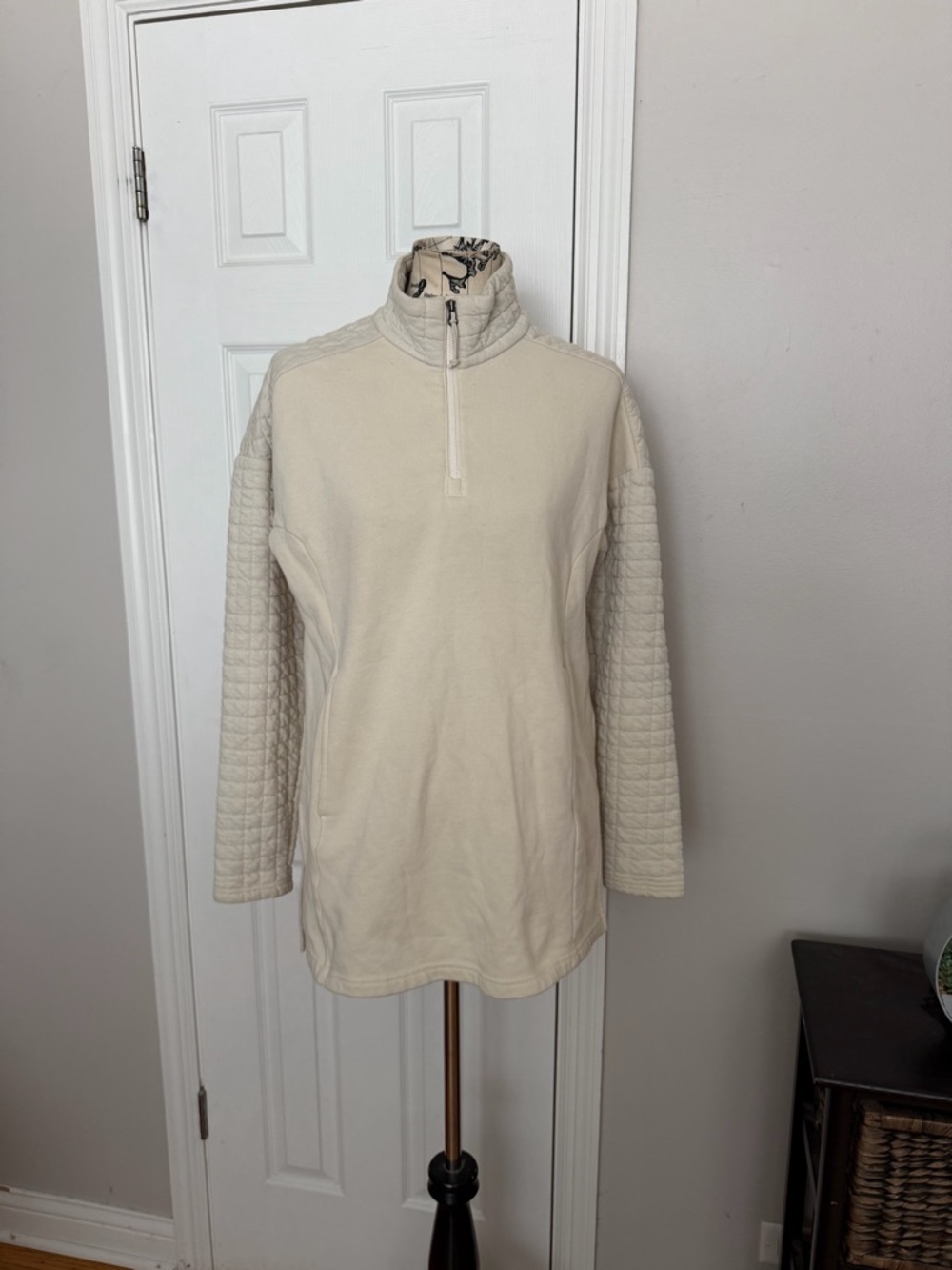 Columbia Cotton Quilt Half Zip Pullover Sunday Summit II Tunic sweater S